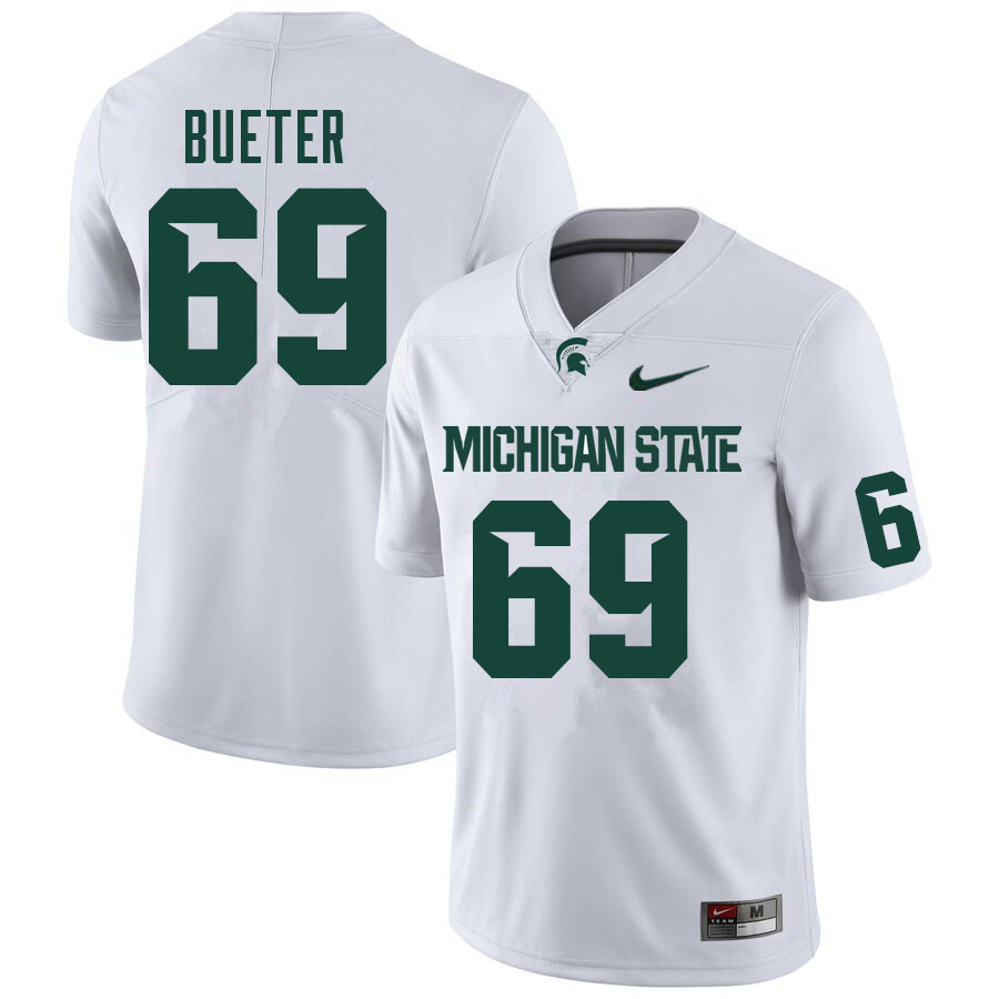Men #69 Blake Bueter Michigan State Spartans College Football Jerseys Sale-White